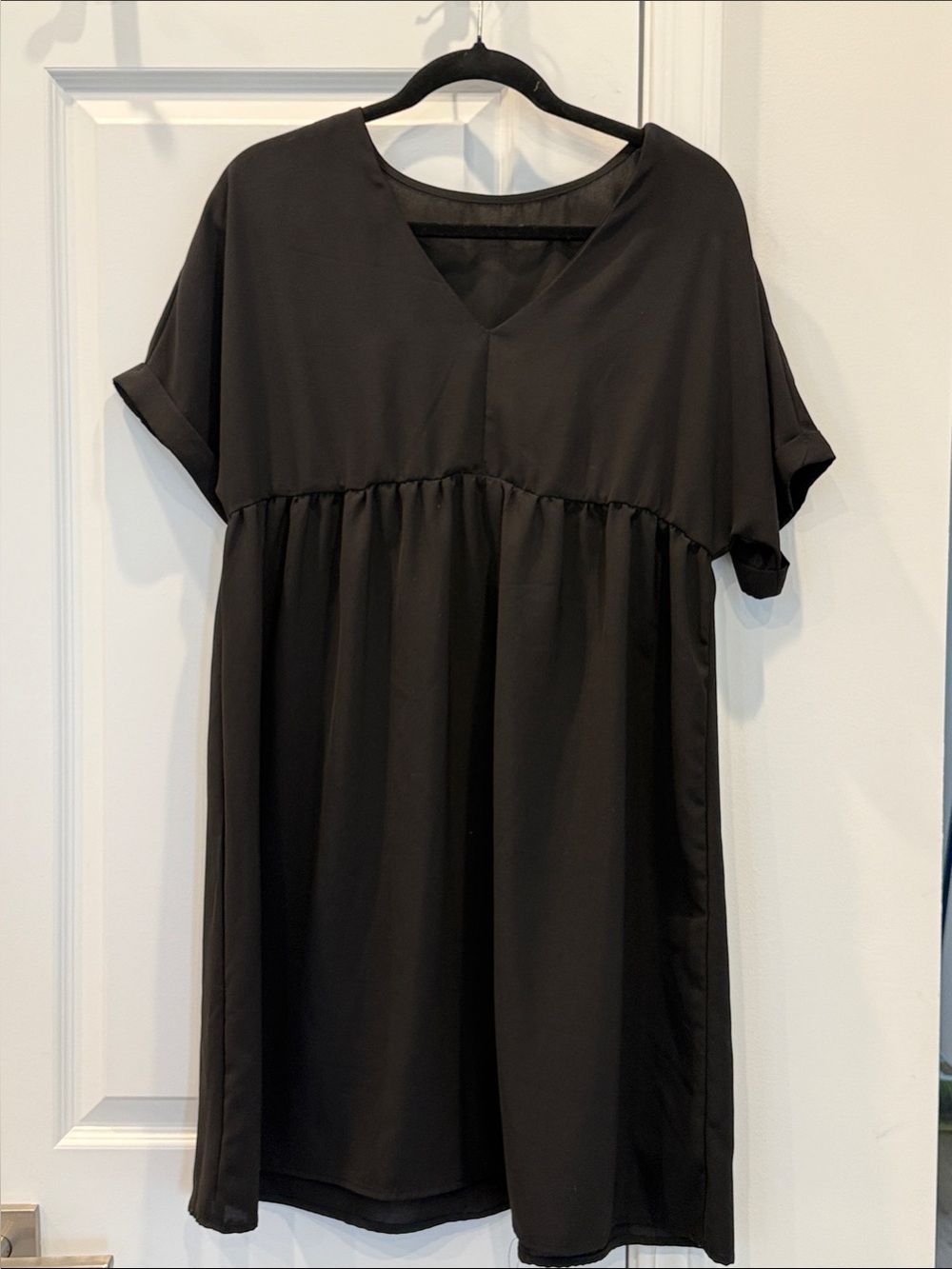 Source Unknown Black V-Neck Babydoll Tunic